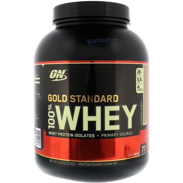 Optimum Nutrition, （オプティマムニュートリション）ゴールドスタンダード、100％ホエイ、チョコレートココナッツ、5ポンド（2.27 kg）